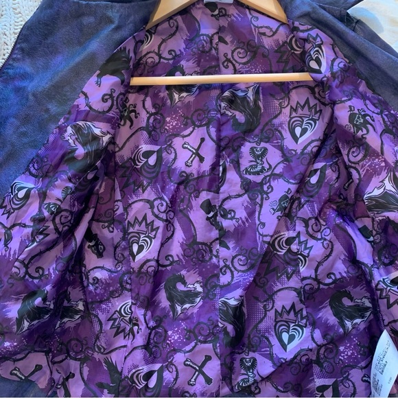 Disney Descendants 3 Girl's Mal Faux Leather Moto Jacket Halloween Costume - Picture 7 of 11